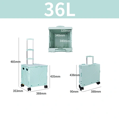 4-Wheel Foldable Box Trolley